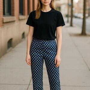 Lilly Pulitzer Blue Kristen Fruit Squirt Print Palm Beach Fit Capri Pants